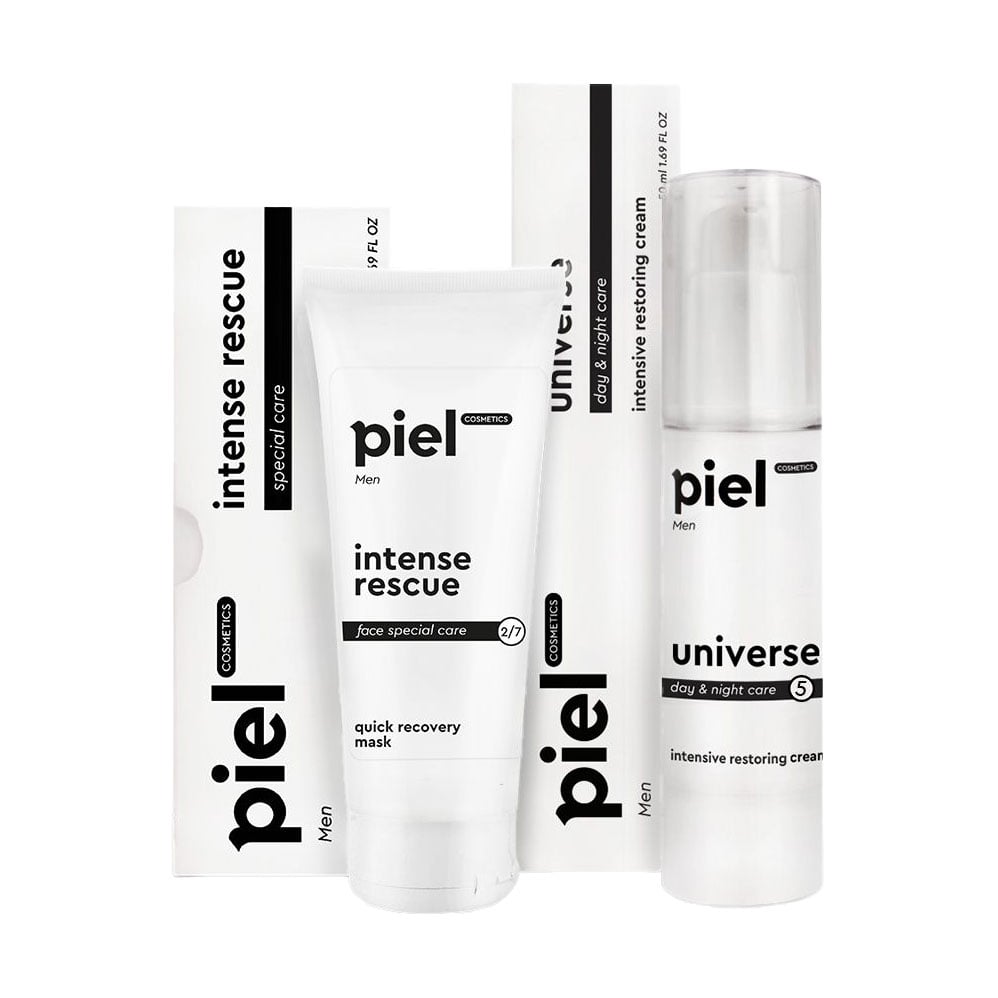 Чоловічий інтенсивний доглядовий комплекс для обличчя Piel Cosmetics (маска, 75 мл + крем, 50 мл)
