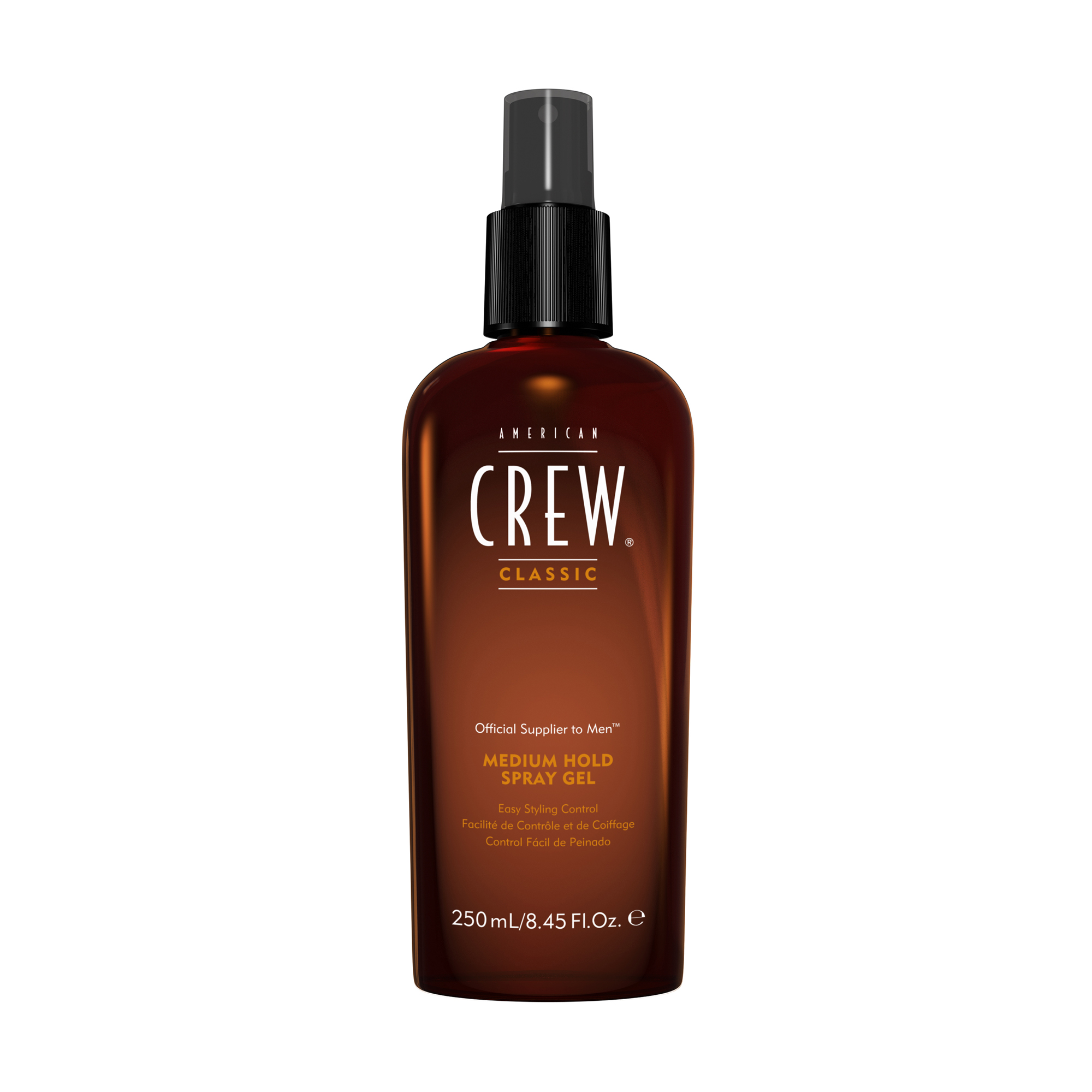 Уцінка! Чоловічий спрей-гель для волосся American Crew Medium Hold Spray Gel середнього ступеня фіксації, 250 мл