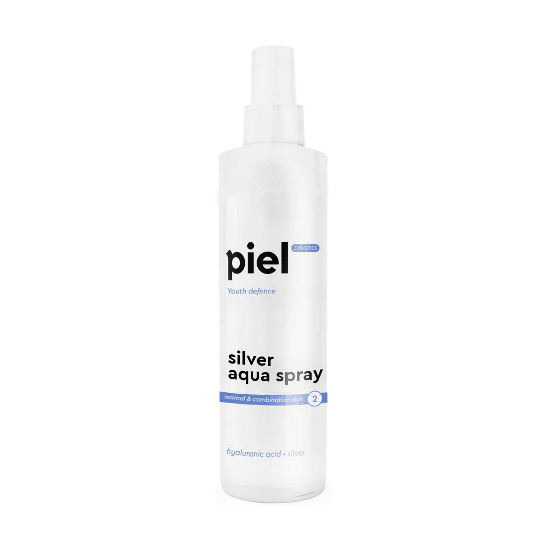 Зволожувальний спрей для обличчя Piel Cosmetics Youth Defence Silver Aqua Spray для нормальної та комбінованої шкіри, 250 мл
